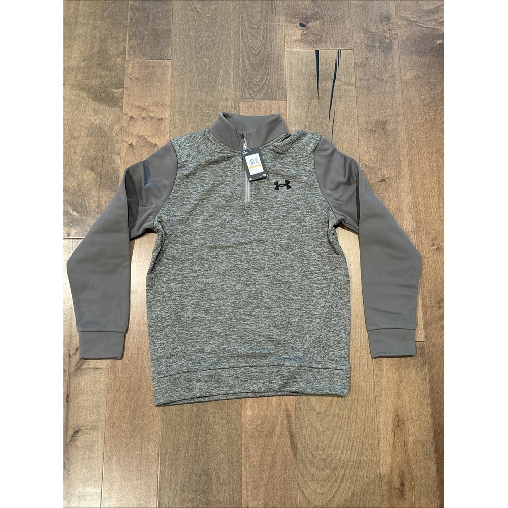 Under Armour Coldgear Men's Size S Pewter  1/4 Zip Twist Fleece Pullover NWT